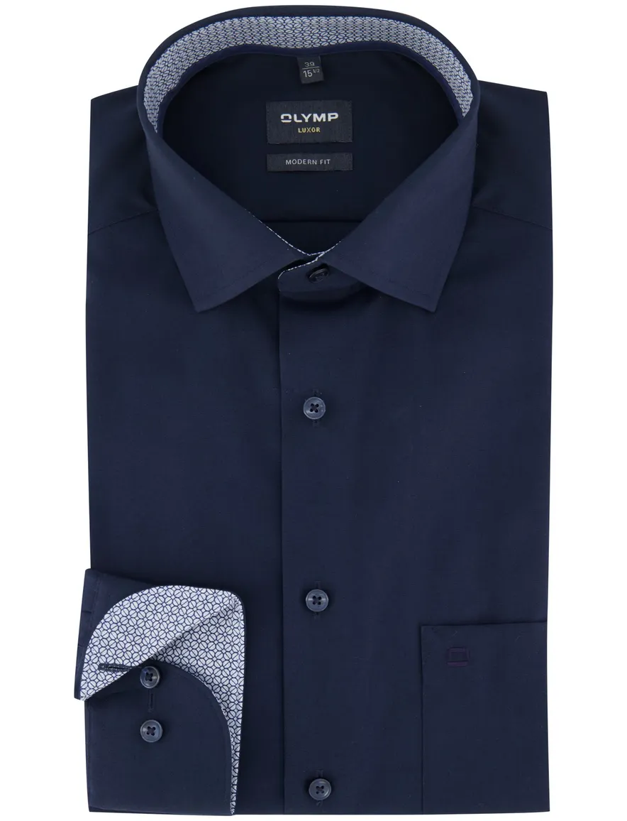 Overhemd Olymp donkerblauw donkerblauw