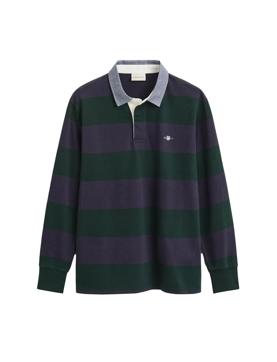 Aubergine trui Gant kleur aubergine en groen