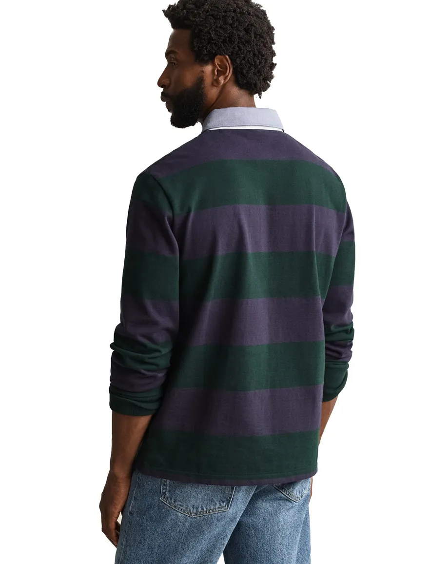 Aubergine trui Gant kleur aubergine en groen