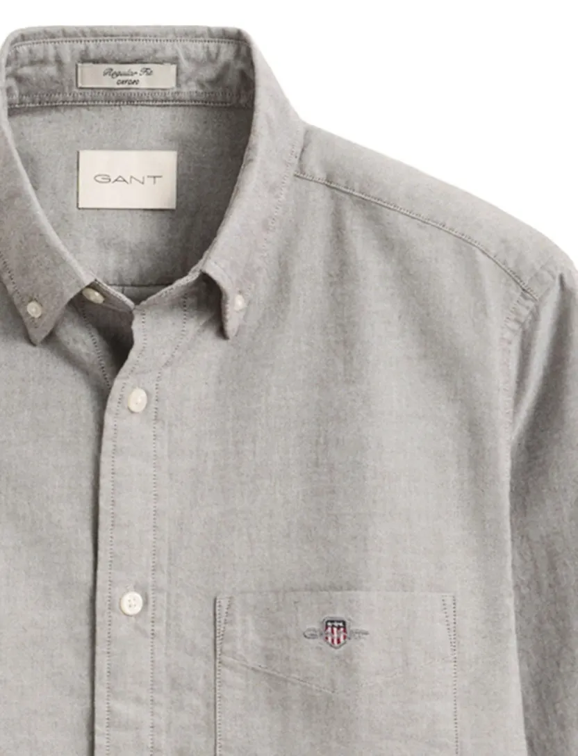 Overhemd Gant Regular Fit grijs