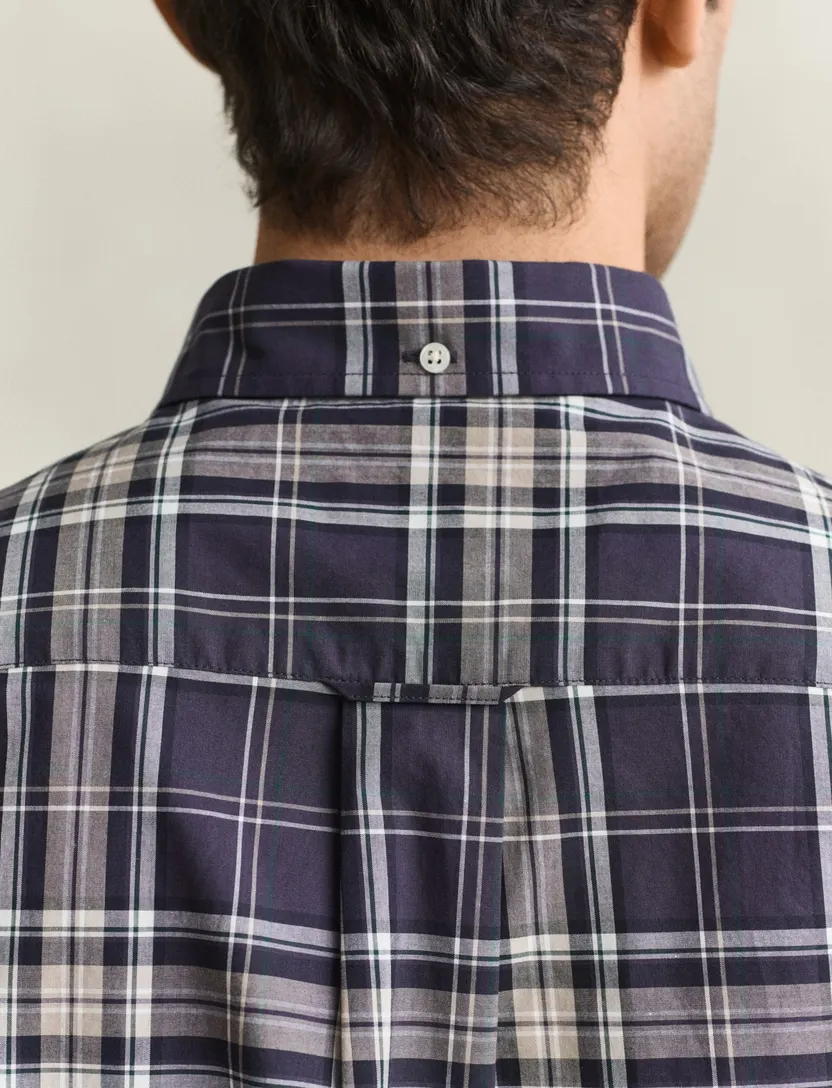 Overhemden Gant Regular Fit blauw taupe