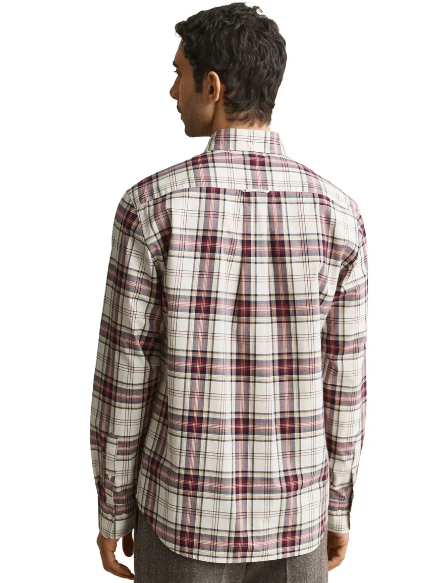 Gant overhemd beige gestreept
