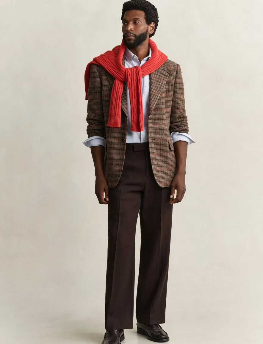 Gant Regular Fit geborsteld Oxford overhemd lichtblauw