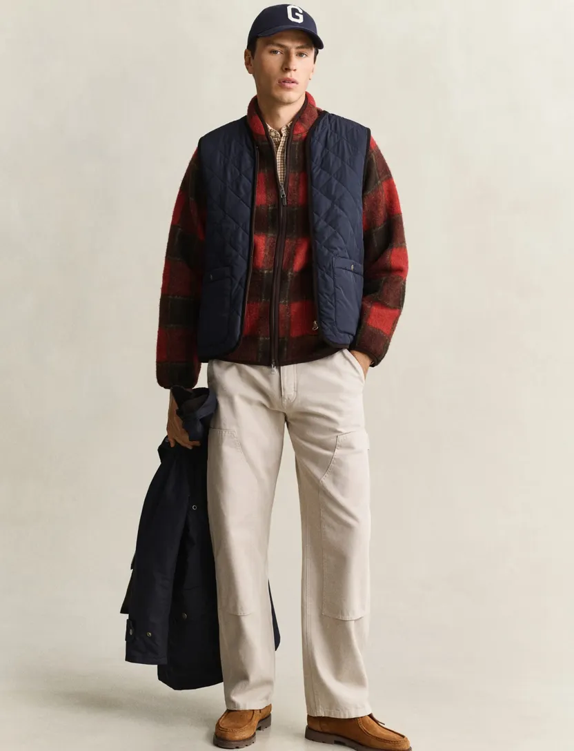 Parka jas Gant donkerblauw polyester