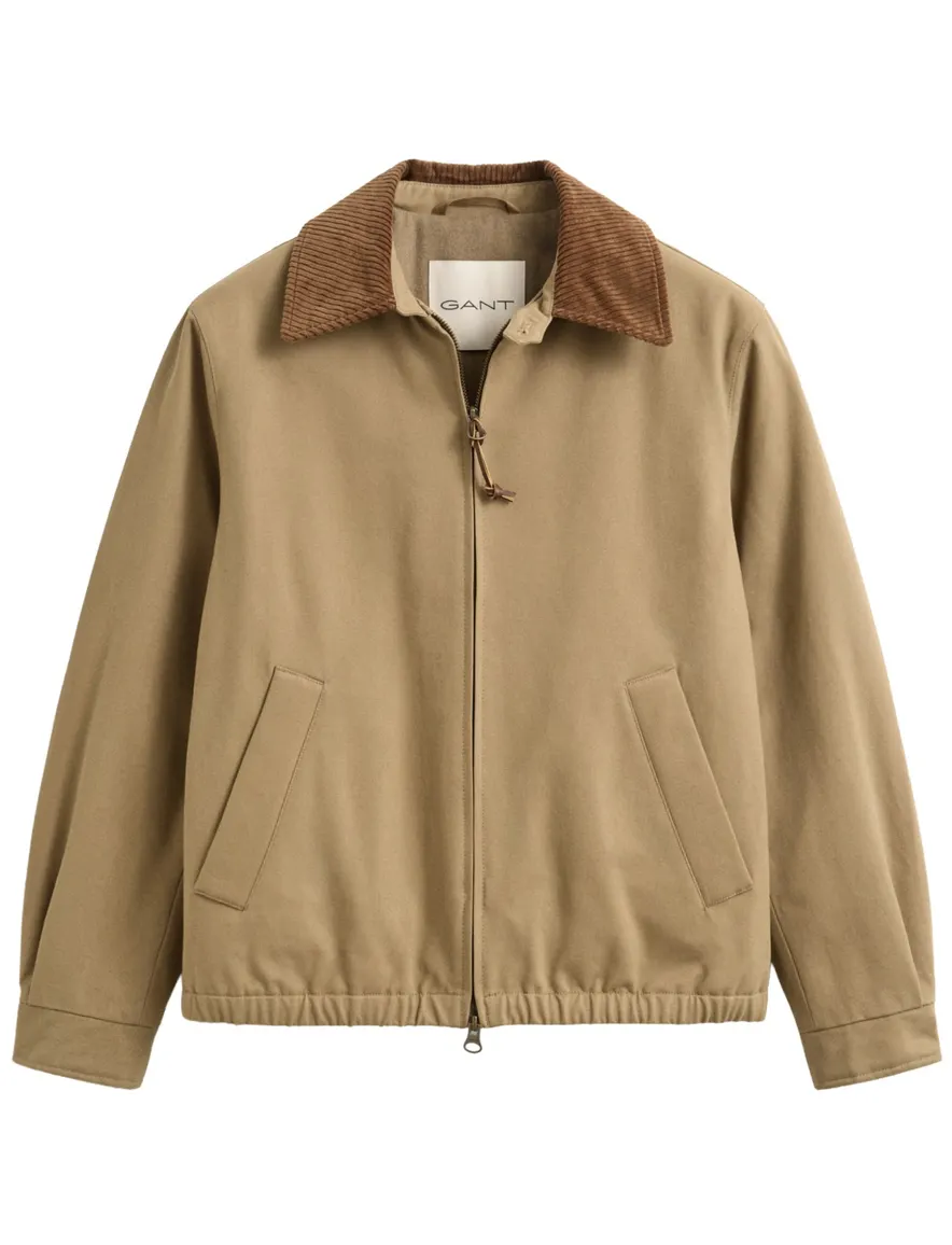 Gant Regular Fit bomberjack camel gevoerd