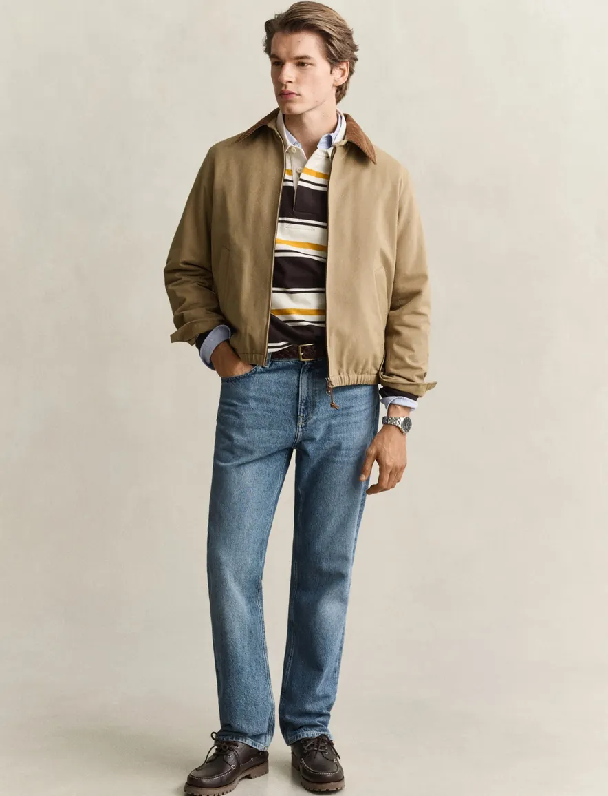 Gant Regular Fit bomberjack camel gevoerd