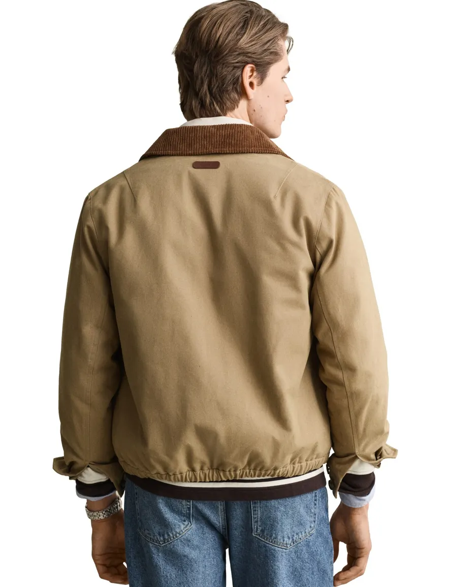Gant Regular Fit bomberjack camel gevoerd