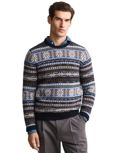 Gant Trui Gant blauw wol