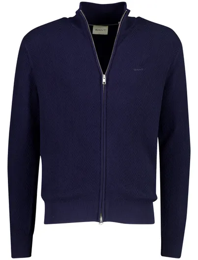 Gant Vest Gant donkerblauw gebreid