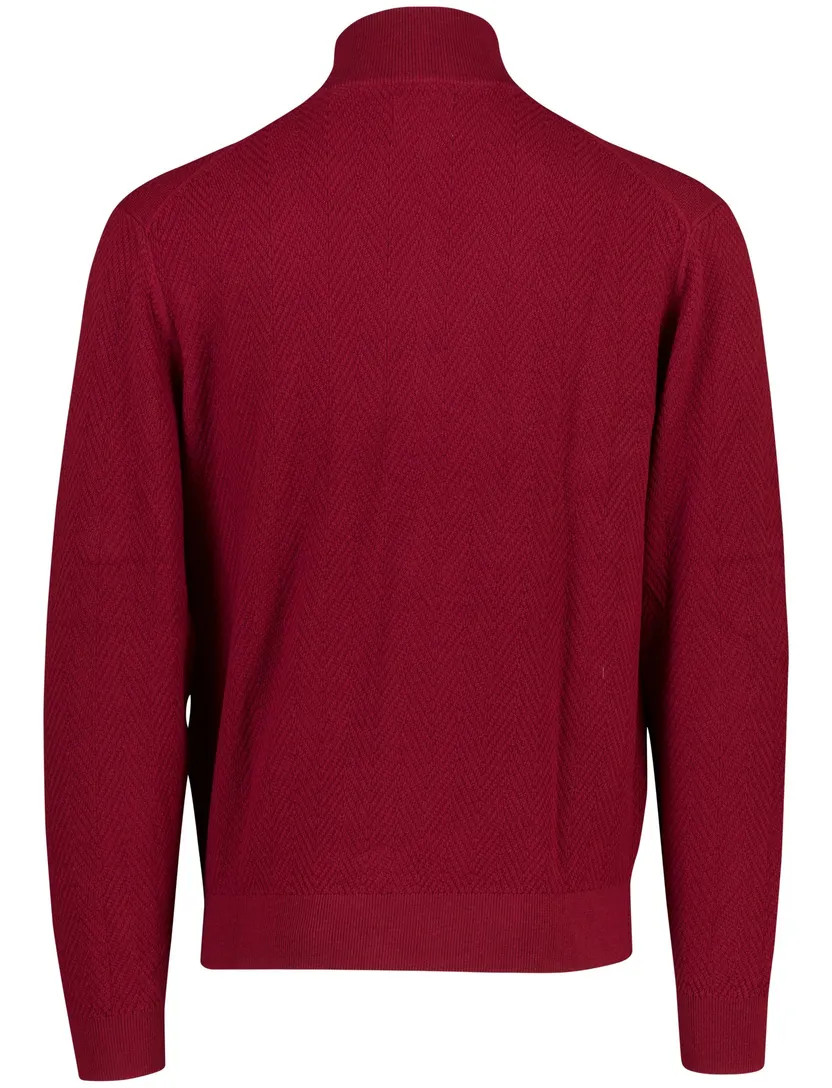 Vest Gant bordeaux Herringbone Texture