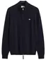 Vest Gant Regular Fit donkerblauw lamswol geborduurd logo
