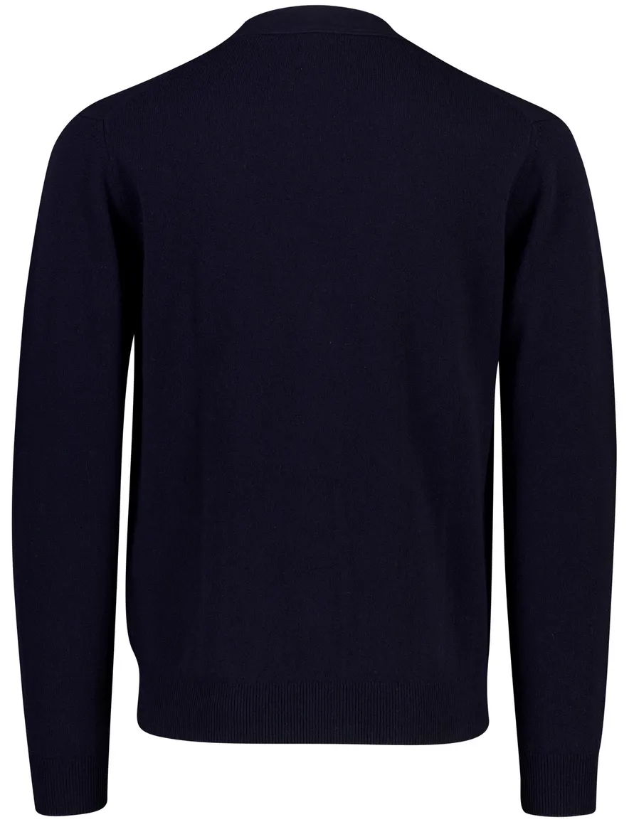 Gant vest donkerblauw gemêleerd