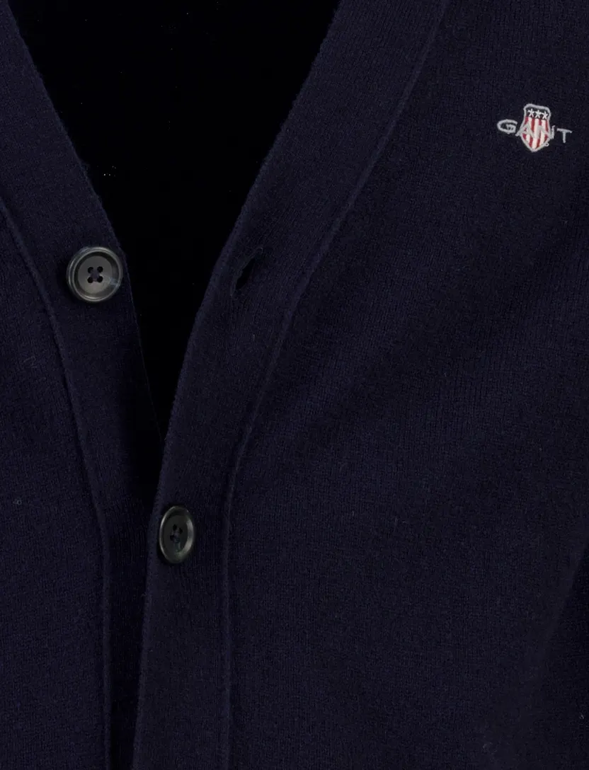 Vest Gant donkerblauw wol