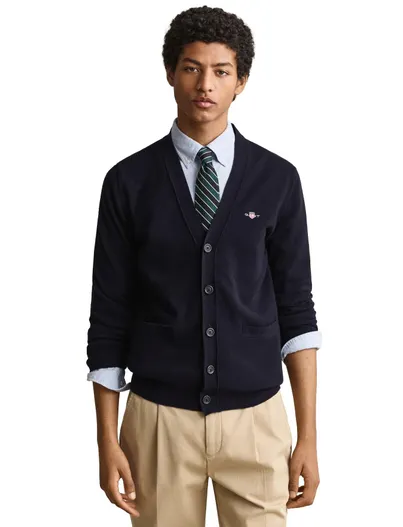 Gant Gant vest donkerblauw gemêleerd