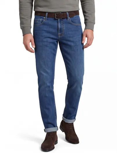 Tramarossa Broek Tramarossa donkerblauw normale fit