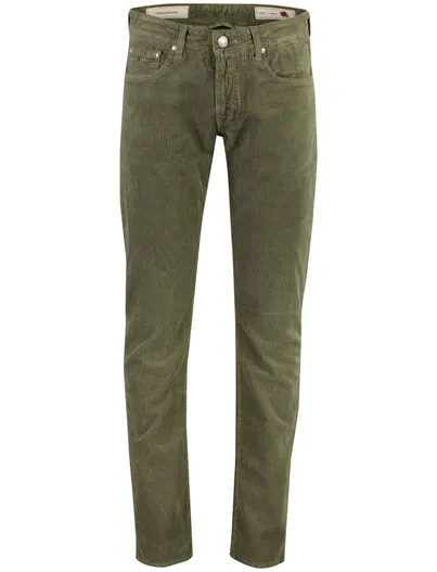 Tramarossa Tramarossa 5-pocket broek groen rib