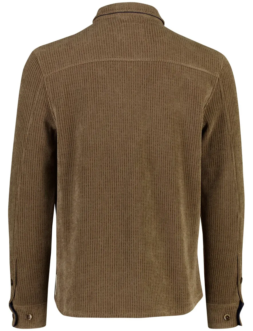 Blue Industry overshirt bruin corduroy met borstzak