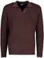 Blue Industry poloshirt bruin v hals stretch