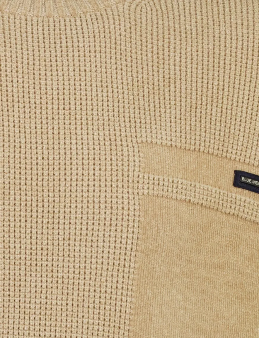 Blue Industry trui camel ronde hals