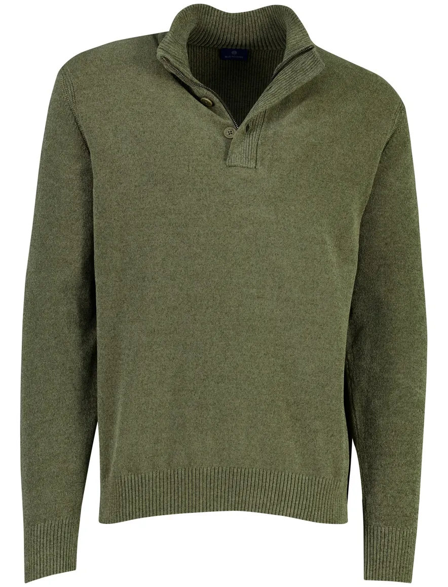 Blue Industry trui groen half zip