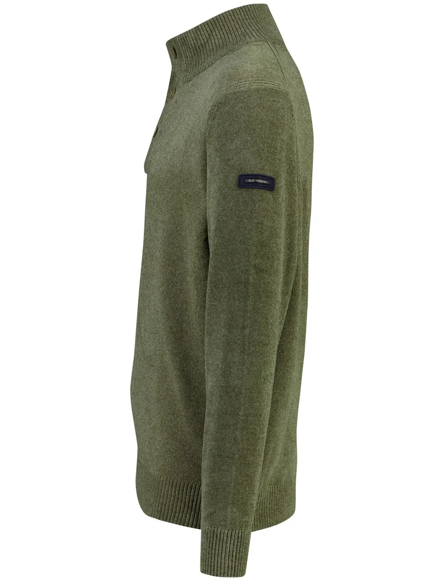 Blue Industry trui groen half zip