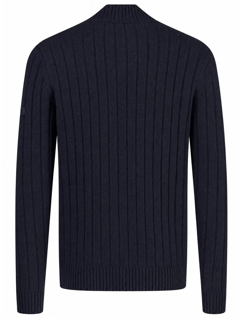 Vest Blue Industry donkerblauw gebreid