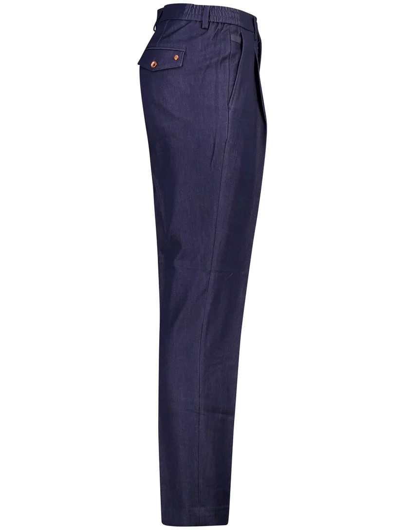 Broek Blue Industry donkerblauw stretch