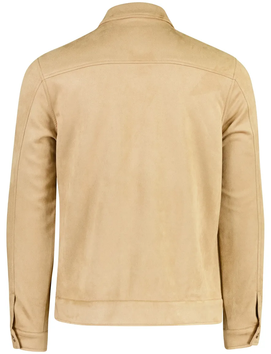 Blue Industry overshirt camel met borstzak