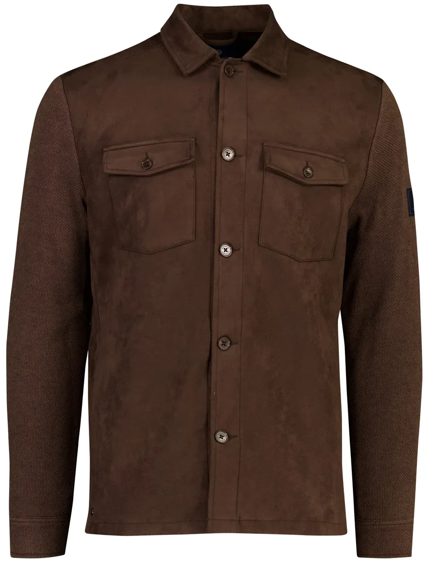 Blue Industry overshirt bruin met borstzak