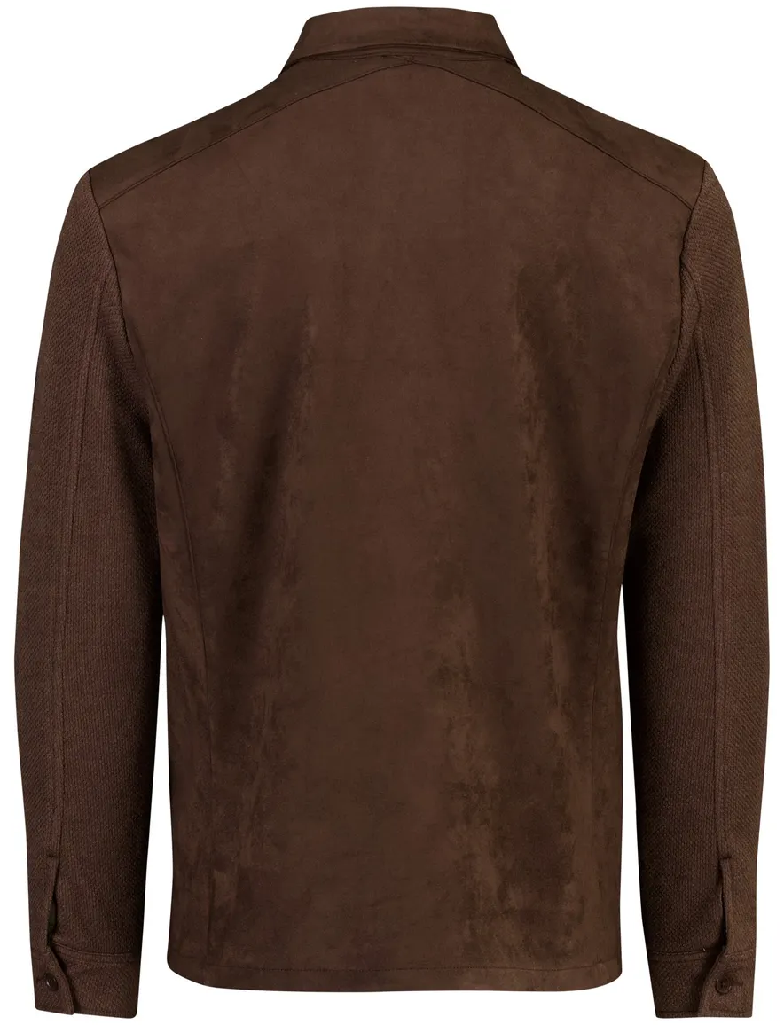 Blue Industry overshirt bruin met borstzak