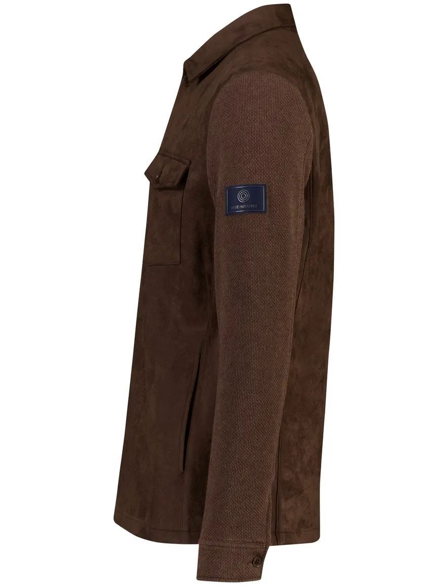 Blue Industry overshirt bruin met borstzak