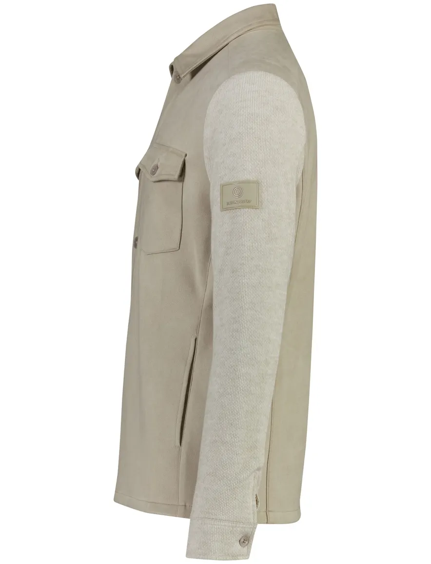 Blue Industry overshirt beige met borstzak