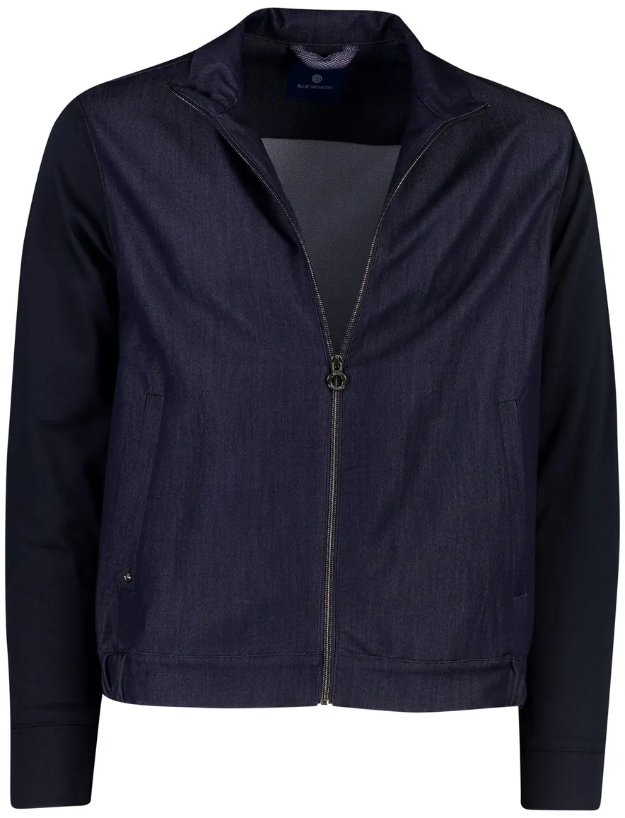 Blue Industry overshirt donkerblauw denim look