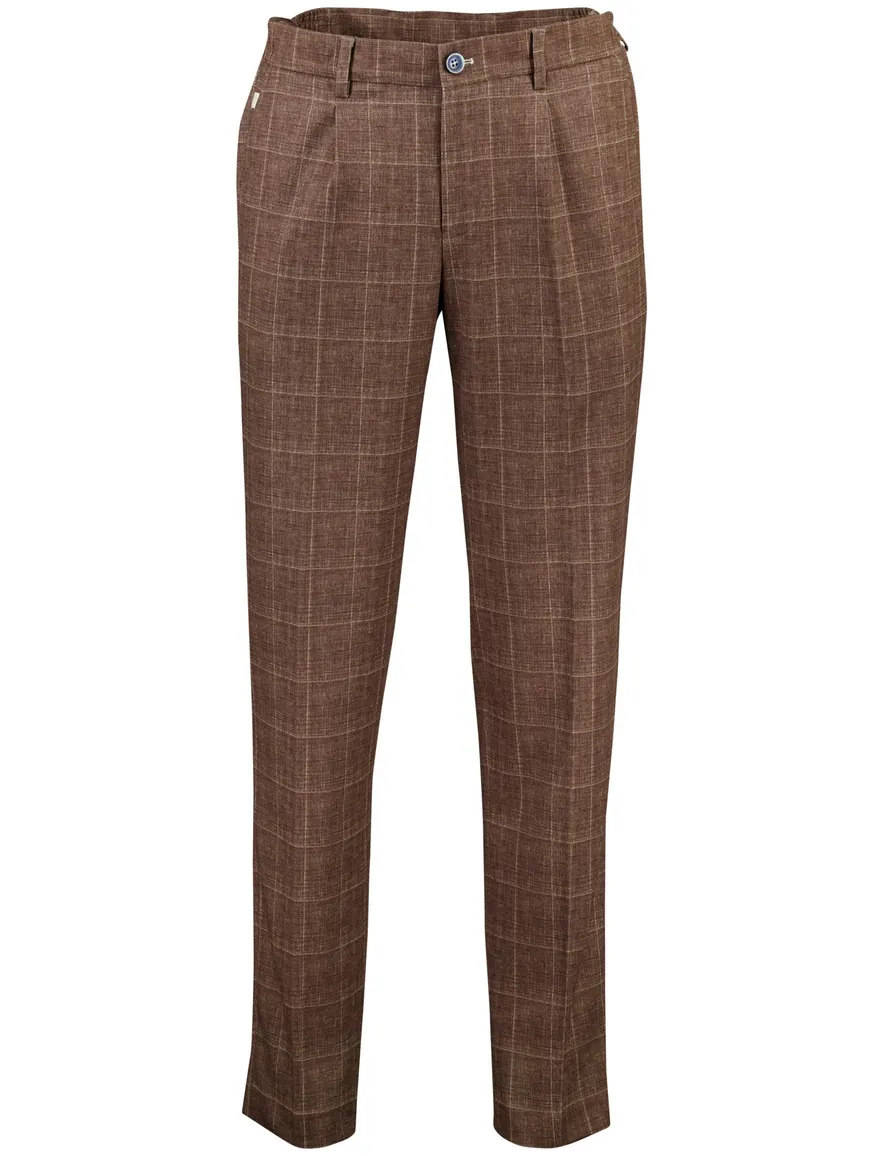 Blue Industry chino khaki geruit