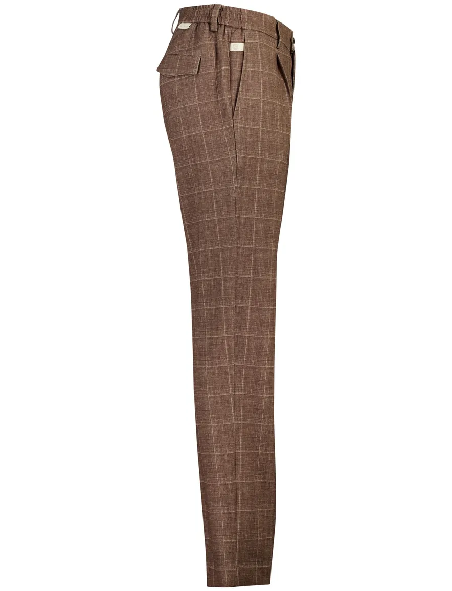 Blue Industry chino khaki geruit