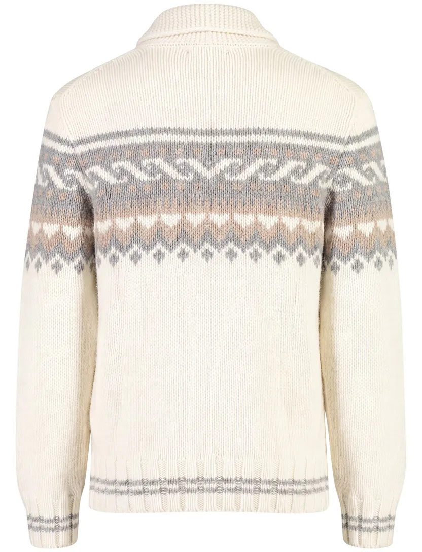 Vest Woolrich wit 50% lamswol en 50% alpaca