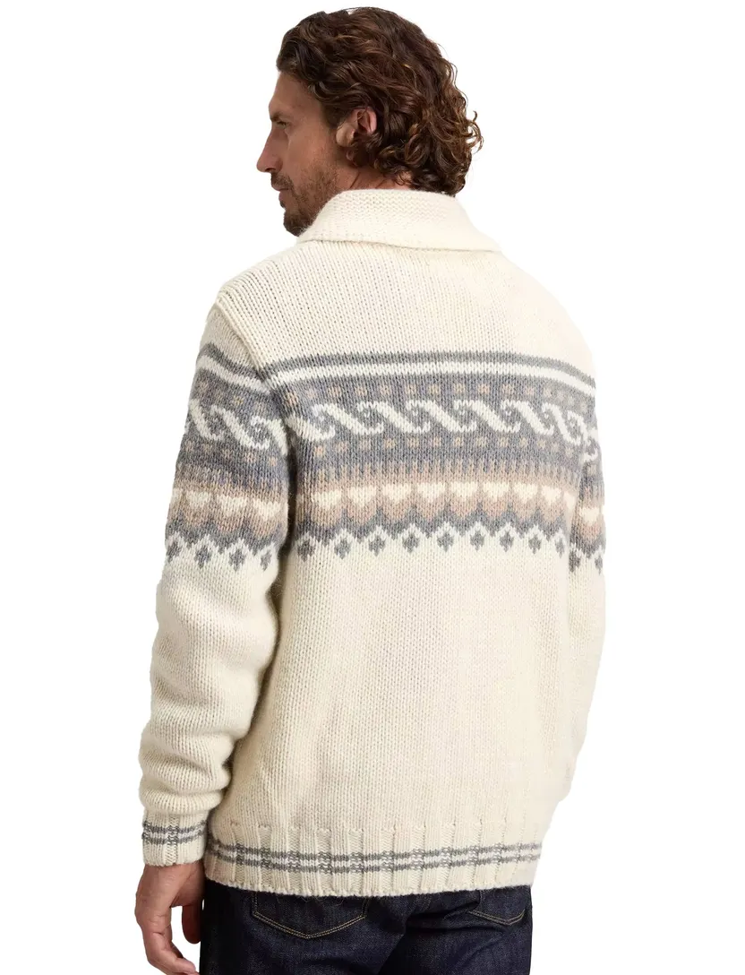 Vest Woolrich wit 50% lamswol en 50% alpaca