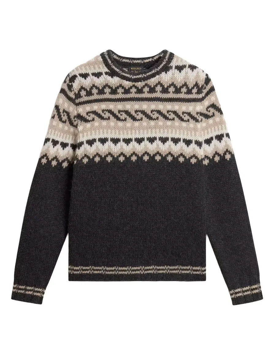 Trui Woolrich grijs geprint