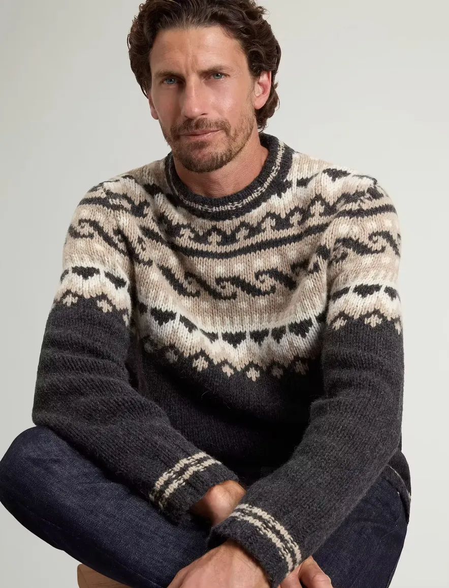 Trui Woolrich grijs geprint
