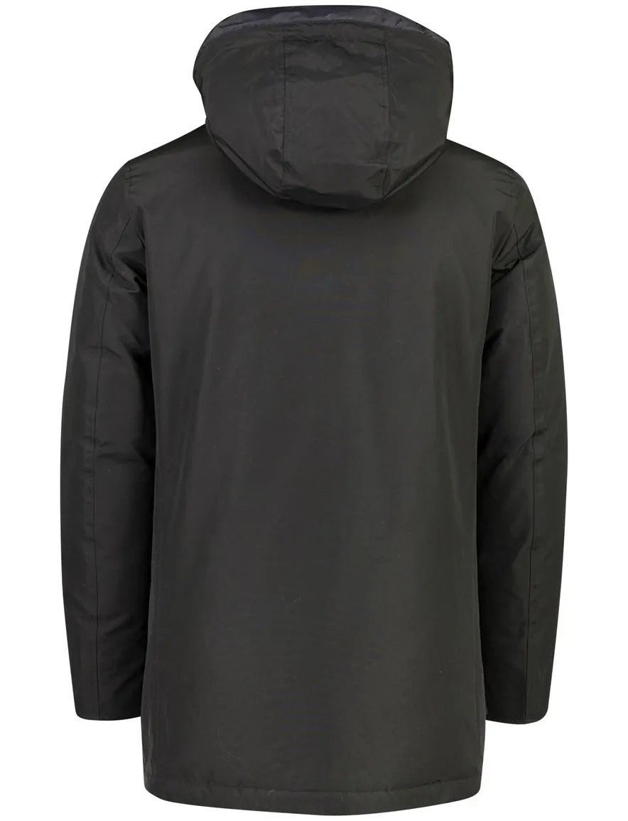 Woolrich parka jas zwart waterafstotend gevoerd