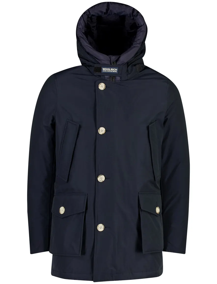 Woolrich parka jas donkerblauw