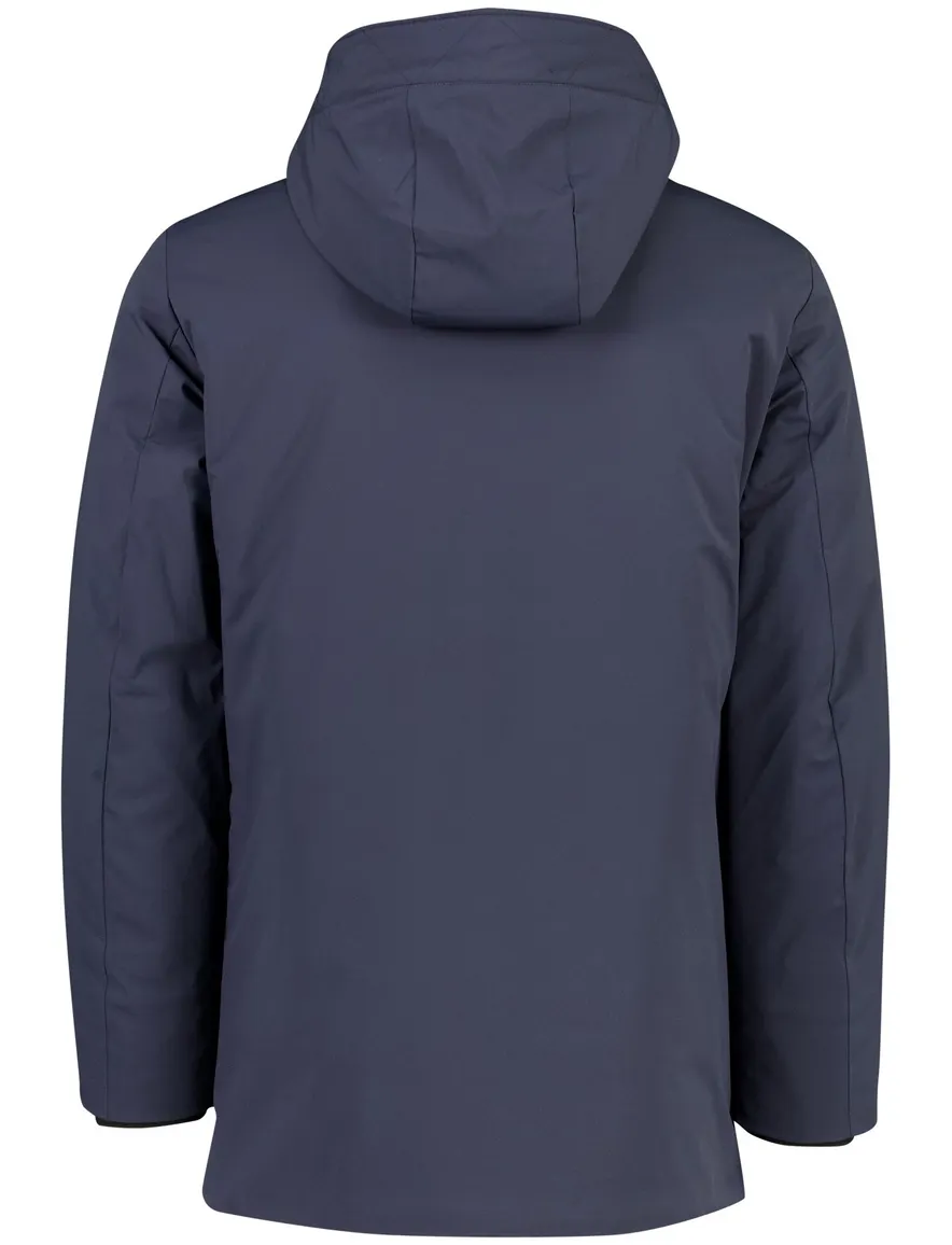 Woolrich parka jas donkerblauw effen