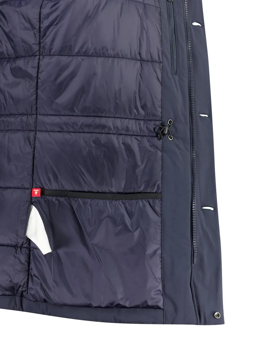 Woolrich parka jas donkerblauw effen