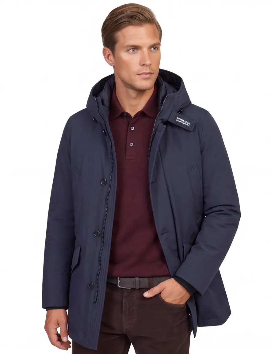 Jas Woolrich donkerblauw