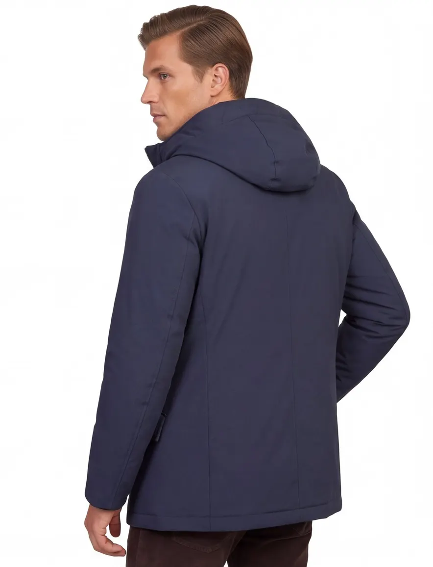 Jas Woolrich donkerblauw