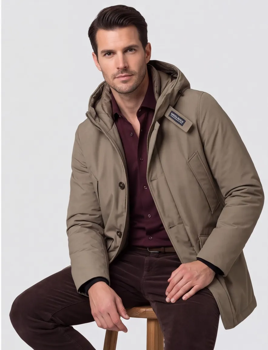 Jas Woolrich grijs