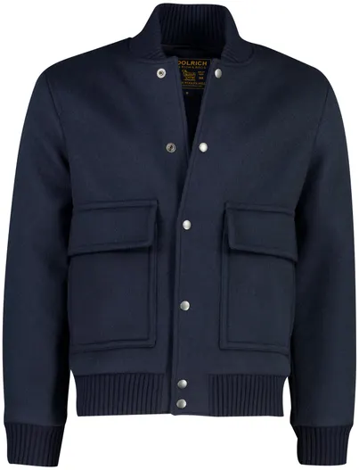 Woolrich Woolrich bomberjack donkerblauw effen