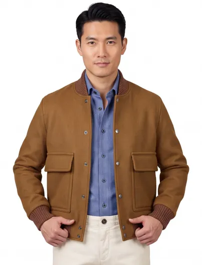 Woolrich Bomberjack Woolrich bruin wol