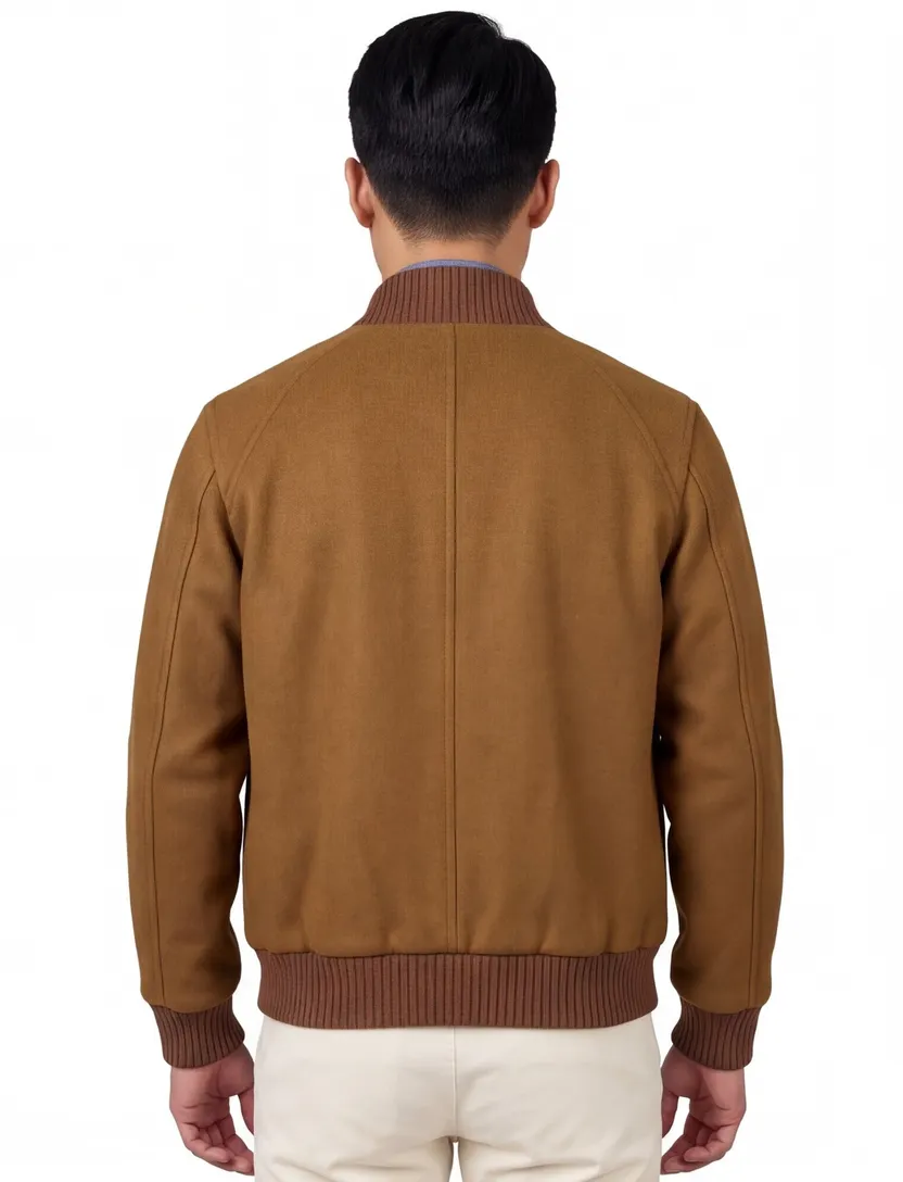 Bomberjack Woolrich bruin wol