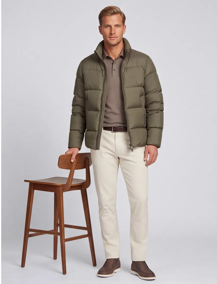 Jas Woolrich groen